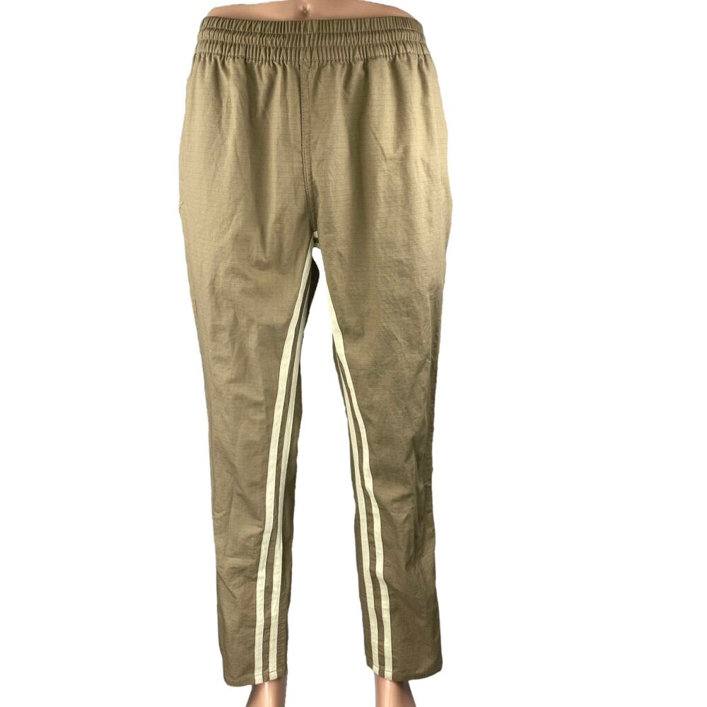 Publish Men's Brown Straight Leg High Waist Windbreaker Trousers Track Pants L